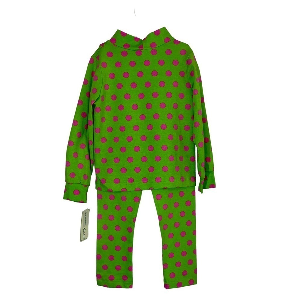 Girls Peaches n Cream Style 50-3101 Girls Sz 6 Outfit Green‎ Pink Reversible NEW
